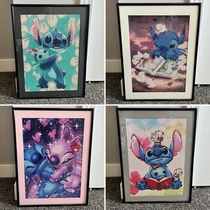 Disney Stitch Diamond Art Print Set with Frames